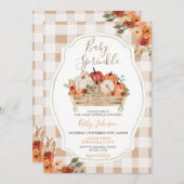 ボホカンプキンズフローラギンガム秋ベビーパンプル 招待状 (正面/裏面)