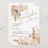 ボホカンプキンテーマベビーシャワーコレクション 招待状 (正面/裏面)