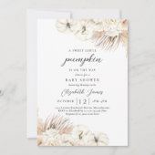 ボホカンプキンフローラ男女兼用ベビーシャワー 招待状 (正面)