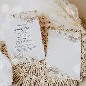 ボホカンプキンフローラ男女兼用ベビーシャワー 招待状