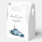 ボホカンプキンブルーフラワーベビーシャワー フェイバーボックス (オープン)