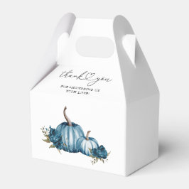 ボホカンプキンブルーフラワーベビーシャワー フェイバーボックス
