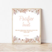 ボホカンプキンベビシャワーパシファイヤー狩りサイン ポスター