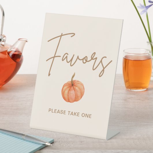 ボホカンプキンベビーシャワーのお願い 台座サイン (インサイチュ)