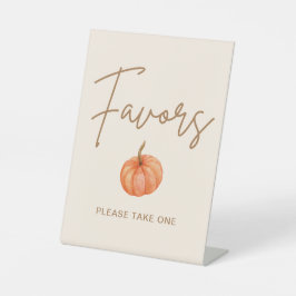 ボホカンプキンベビーシャワーのお願い 台座サイン