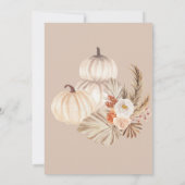 ボホカンプキンベビーシャワーへの招待 招待状 (裏面)