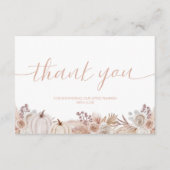 ボホカンプキンベビーシャワーサンキューカード エンクロージャーカード (正面)