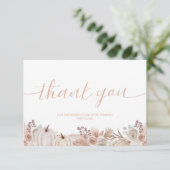 ボホカンプキンベビーシャワーサンキューカード エンクロージャーカード (スタンド正面)