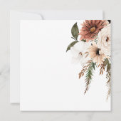 ボホカンプキンワイルドフラワーズブライダルシャワー招待 招待状 (裏面)