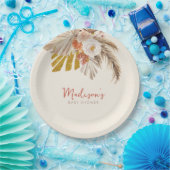 ボホカンプキン秋とベイビーシャワー ペーパープレート (パーティー)