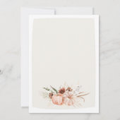 ボホカンプキン秋男女兼用のベビースシャワー 招待状 (裏面)