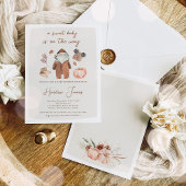 ボホカンプキン秋男女兼用のベビースシャワー 招待状