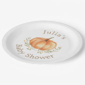 ボホカンプキン秋紅葉ベビーシャワー ペーパープレート (アングル)