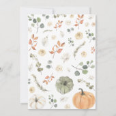 ボホカンプキ素朴の赤ちゃんシャワー 招待状 (裏面)