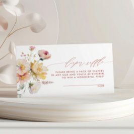 ボホガーデンバラフラワーズオムツラッフル エンクロージャーカード