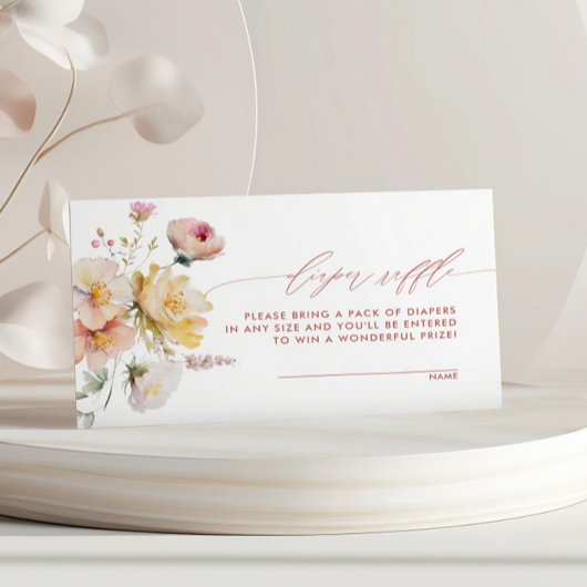 ボホガーデンバラフラワーズオムツラッフル エンクロージャーカード