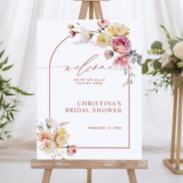 ボホガーデンバラフラワーズブライダルシャワーウェルカム ポスター