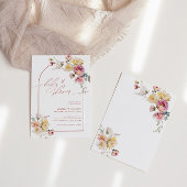 ボホガーデンバラフラワーベビーシャワー 招待状