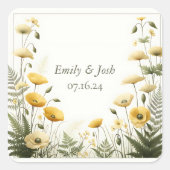 ボホガーデンパーティー野草 スクエアシール (正面)