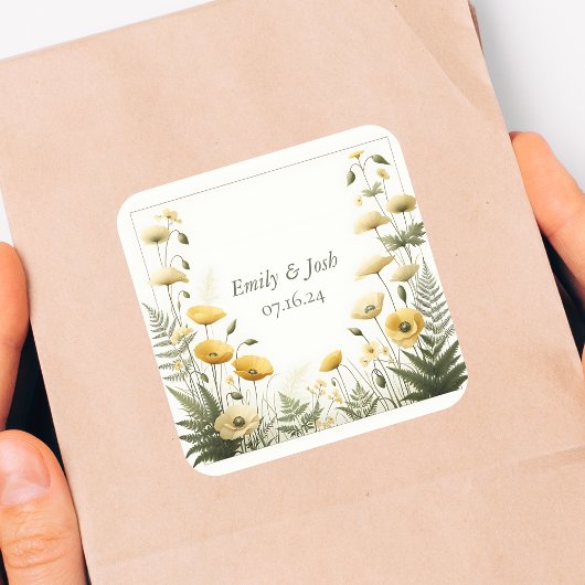 ボホガーデンパーティー野草 スクエアシール