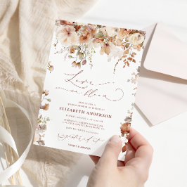 ボホガーデンフラワーズラブ開花ブライダルシャワー 招待状