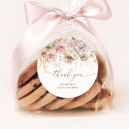 ボホガーデンフローラの赤ちゃん感謝していシャワーユー ラウンドシール