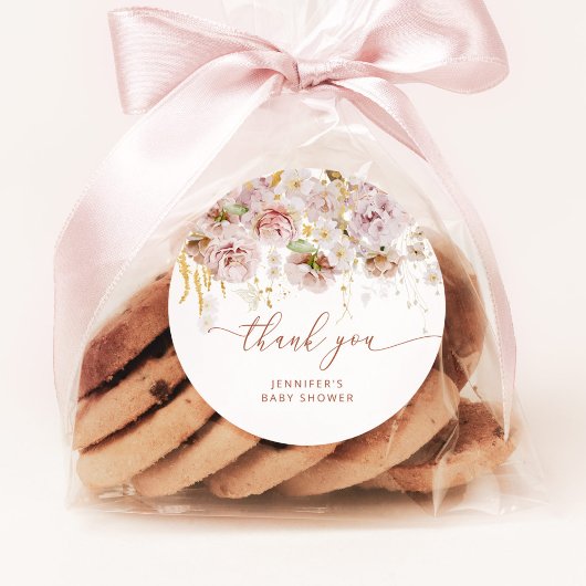 ボホガーデンフローラの赤ちゃん感謝していシャワーユー ラウンドシール