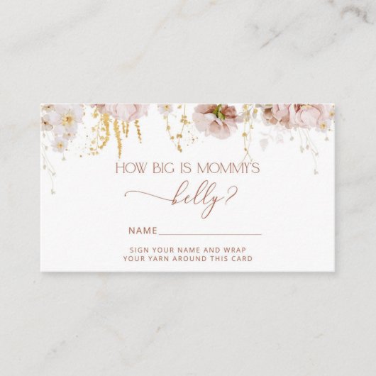 ボホガーデンフローラママのお腹の大きさ エンクロージャーカード (正面)