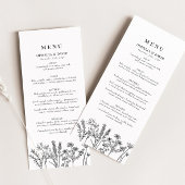 ボホガーデンワイルドフラワーウェディングレセプションメニュー メニュー