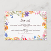 ボホガーデン夏の野草結婚の詳細 エンクロージャーカード (正面)
