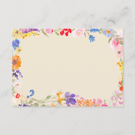 ボホガーデン夏の野草結婚の詳細 エンクロージャーカード (裏面)