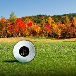 ボホガーリーウォーター色イニシャルHブラック ゴルフボール