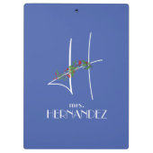 ボホガーリーウォーター色イニシャルH クリップボード (裏面)