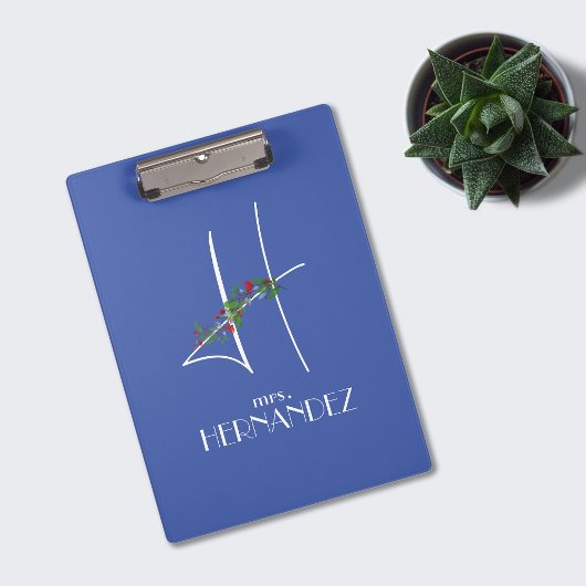 ボホガーリーウォーター色イニシャルH クリップボード