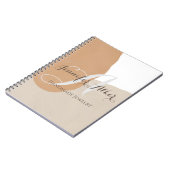 ボホガーリーパンパスベージュモノグラム名イニシャル ノートブック (左側)