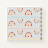 ボホガーリーレインボーハート絵画ズキッズレシピ ノートブック (裏面)