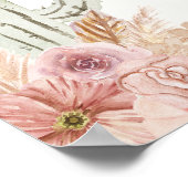 ボホガールズファーストロデオ女性のカーボーイ誕生日ウェルカム ポスター (角)