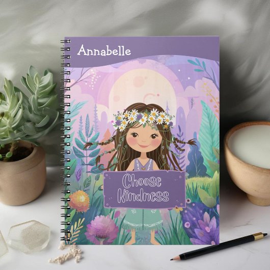 ボホガールパープル「親切を選ぶ」 ノートブック