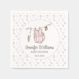 ボホガール服ベビーシャワー紙ナプキン スタンダードカクテルナプキン