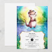 ボホキッズオッター誕生日 招待状 (正面/裏面)