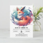 ボホキッズキツネ誕生日 招待状 (スタンド正面)