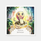 ボホキッズスネーク誕生日 スタンダードカクテルナプキン (正面)