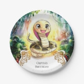 ボホキッズスネーク誕生日 ペーパープレート (正面)