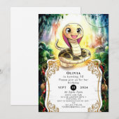 ボホキッズスネーク誕生日 招待状 (正面/裏面)