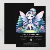 ボホキッズフェアリー誕生日 招待状 (正面/裏面)