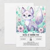 ボホキツネデジタル誕生日 招待状 (正面/裏面)