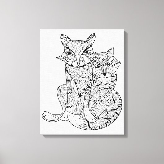 ボホキツネドードル6 キャンバスプリント (正面)