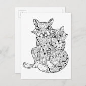 ボホキツネドードル ポストカード (正面/裏面)