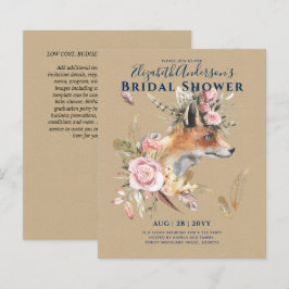 ボホキツネブライダルシャワーウッドランドフェザーフローラ