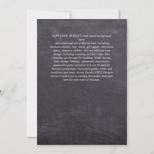 ボホキツネブライダルシャワーウッドランドフェザーフローラ 招待状 (裏面)